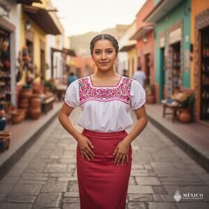Traditional  embroidered   blouse Flowers 16  x 26 in  SM - MED